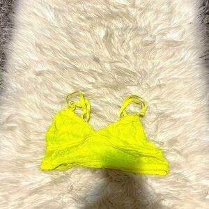 Neon yellow Lace Bralette